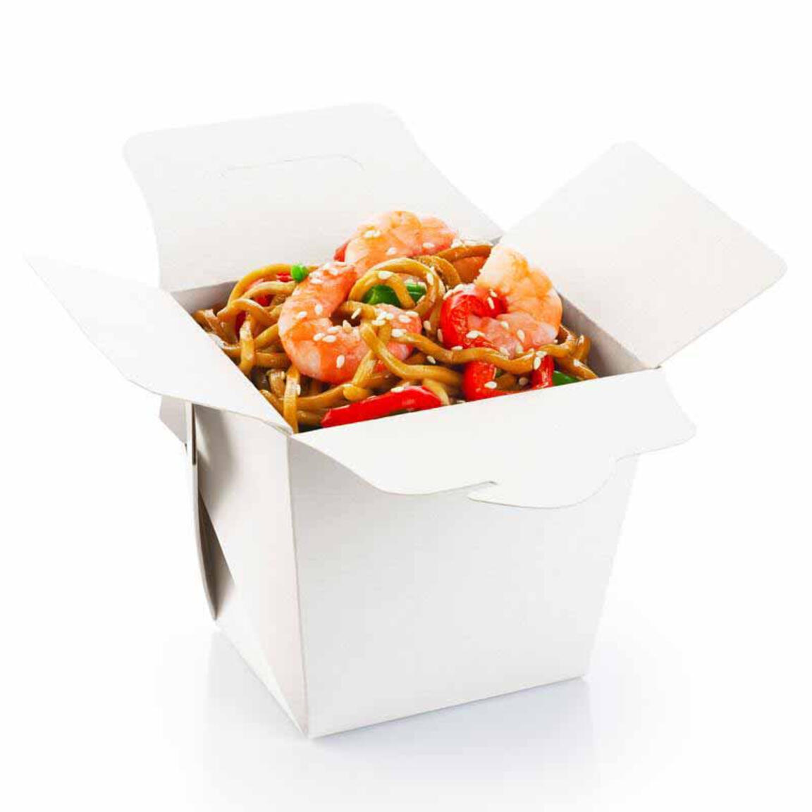 Wok Лапша с Тигровыми Креветками