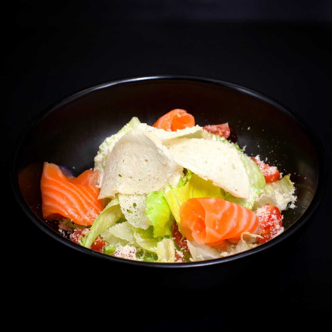 Салат "Цезарь" с лососем