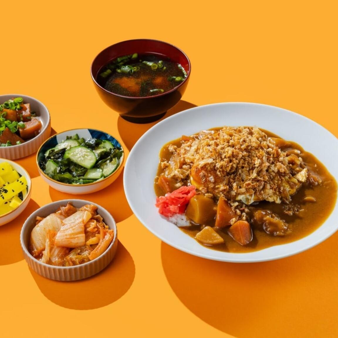 Сет с котлетой Биф и карри райсу