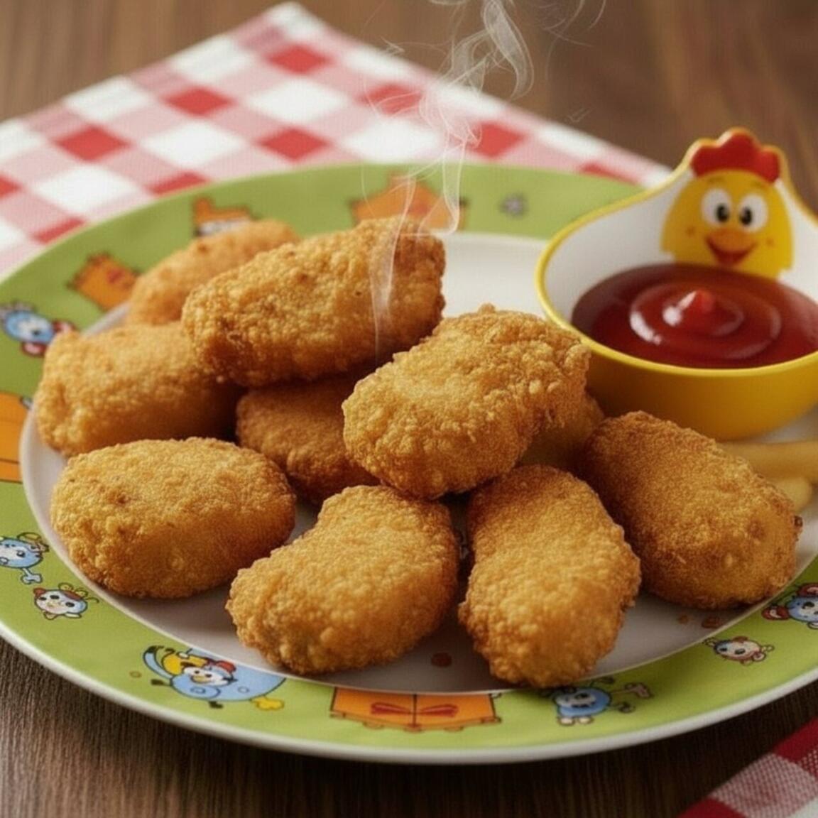 Куринные наггетсы с кетчупом