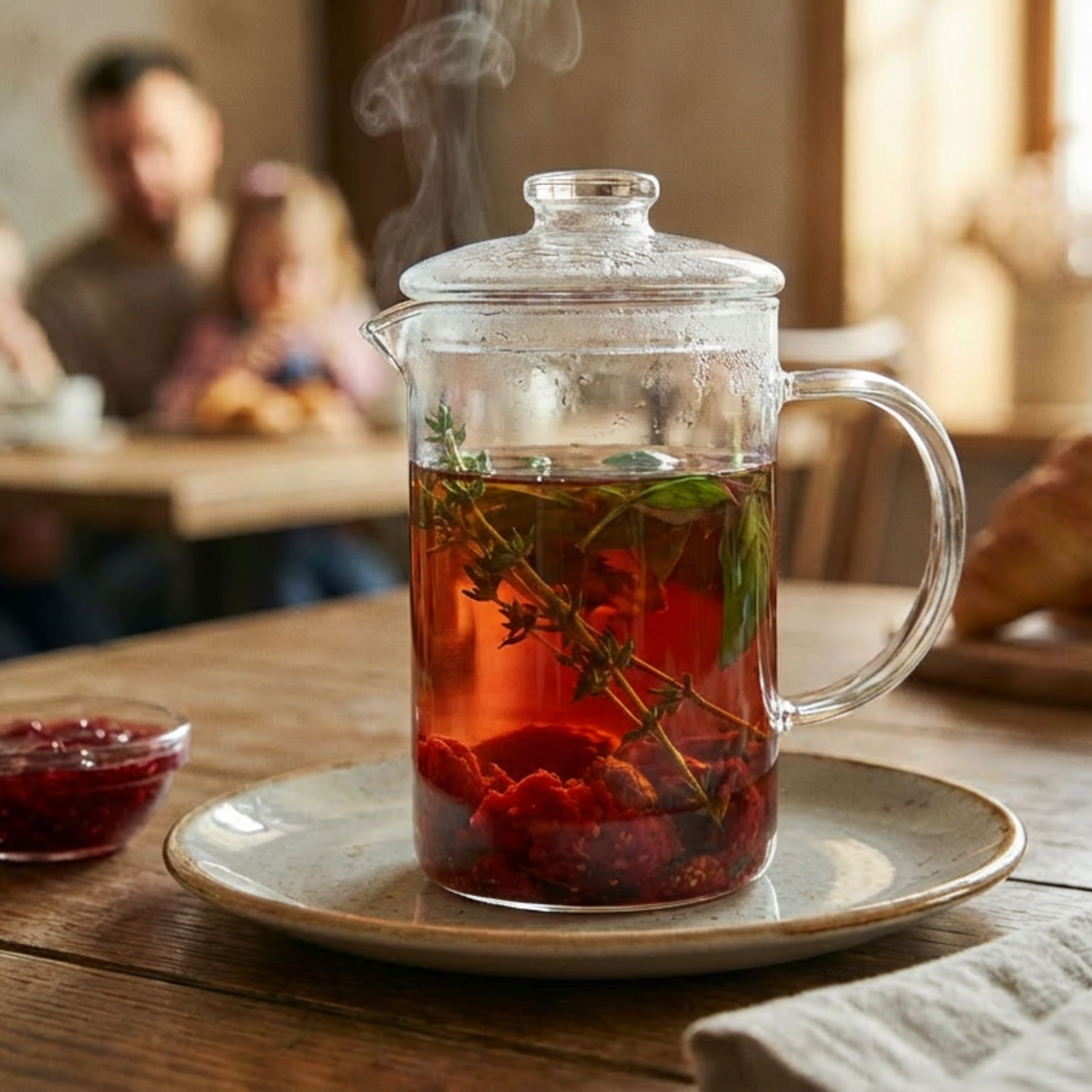 Чай малиновый