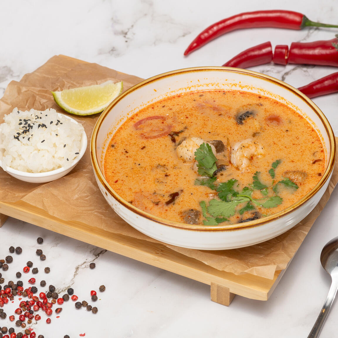 Том Ям с креветкой