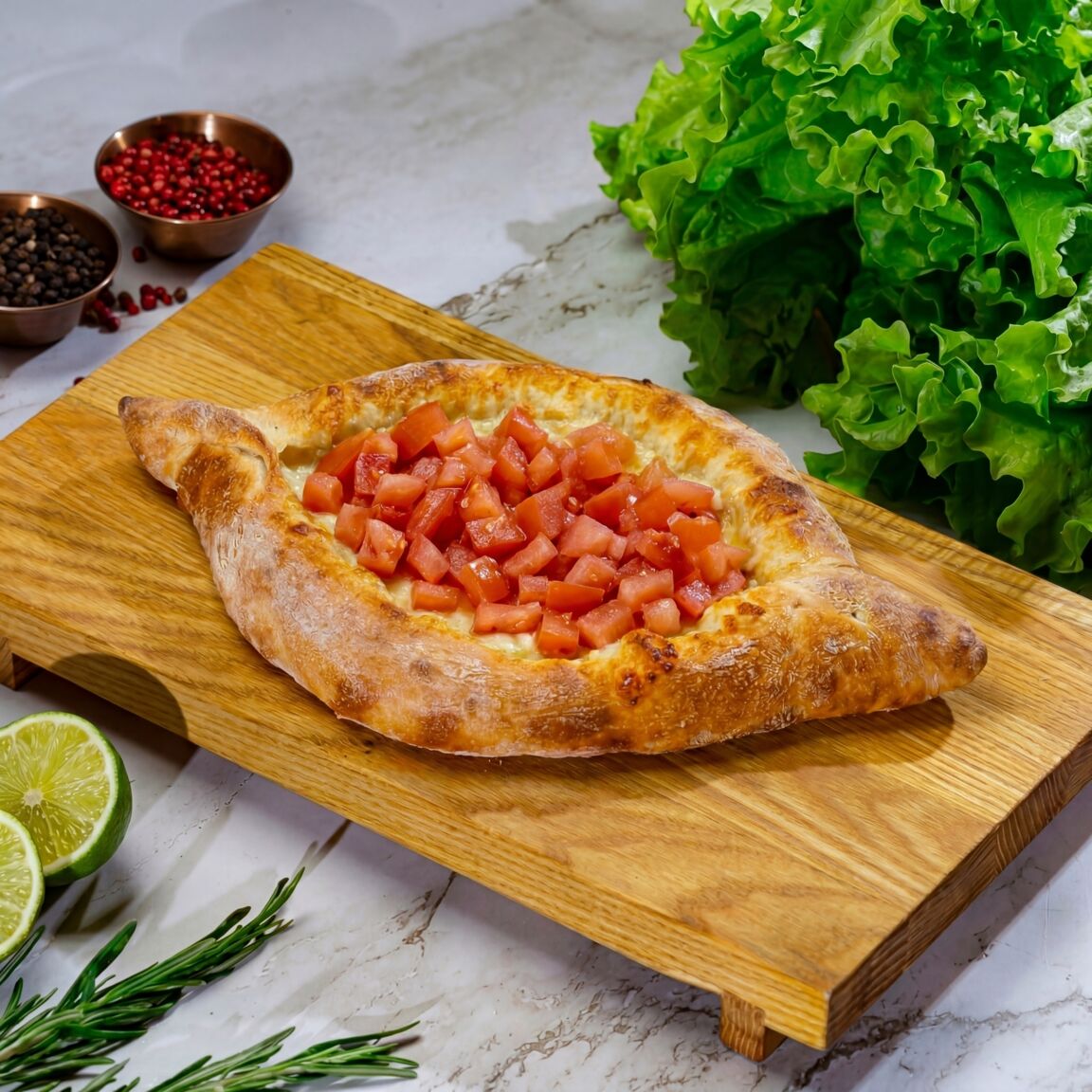 Хачапури с томатами по-аджарски