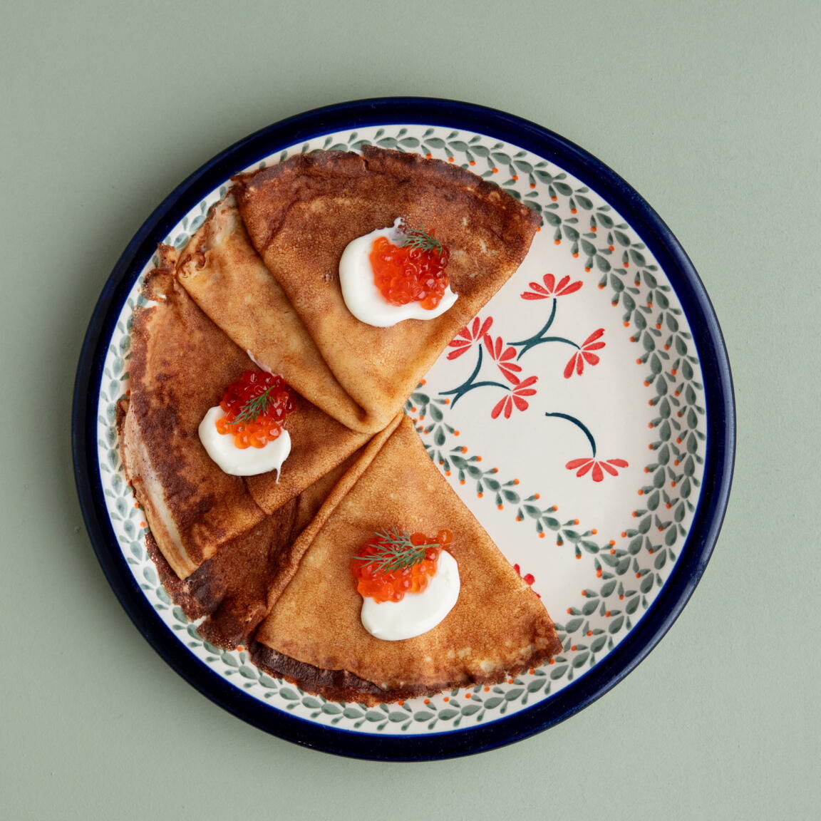 Блины с красной икрой