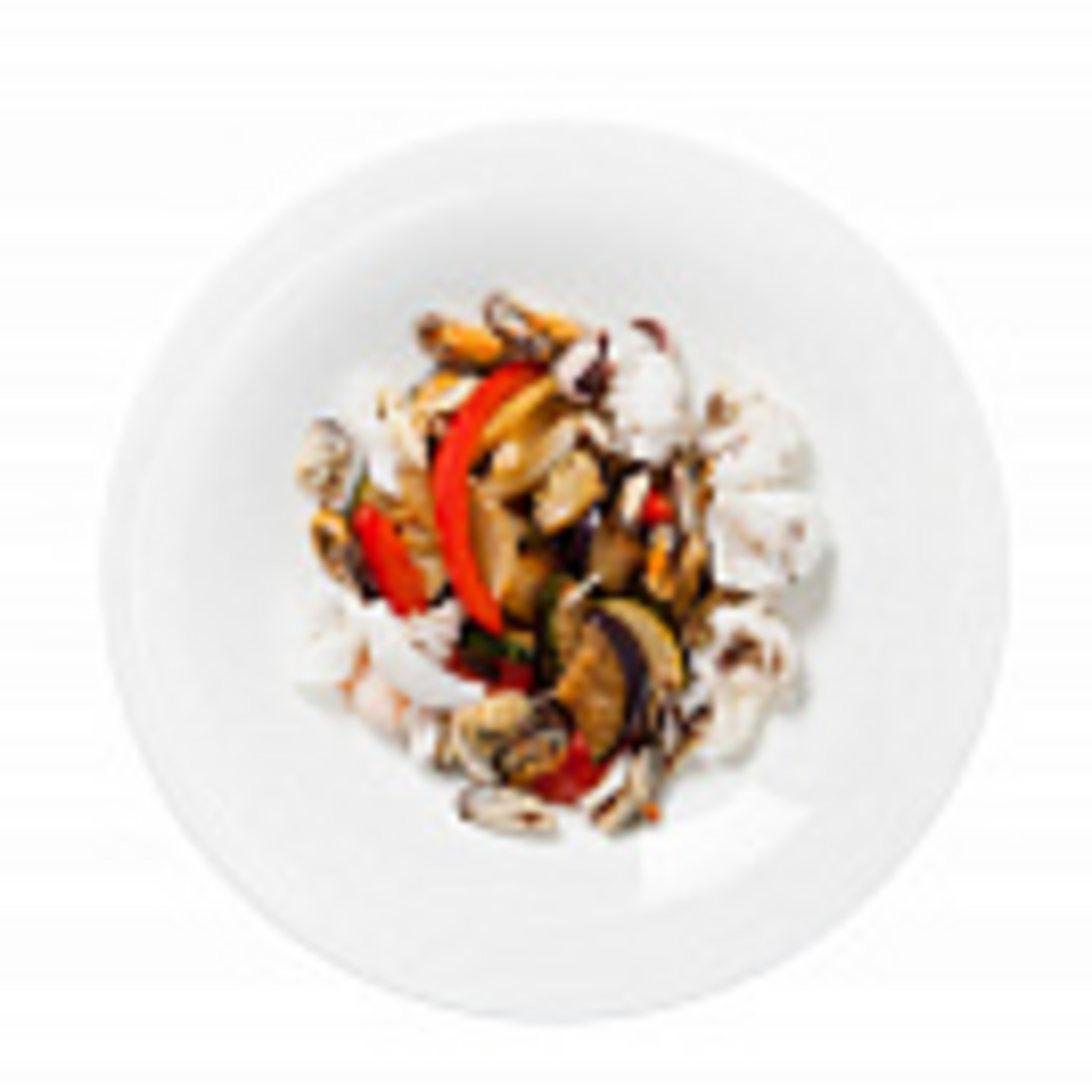 Удон овощи креветка