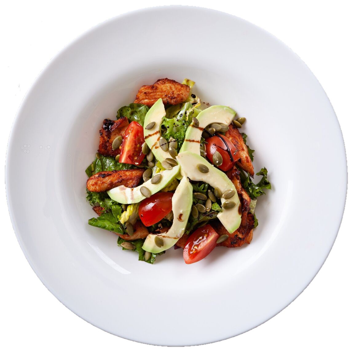 Салат с хрустящими баклажанами