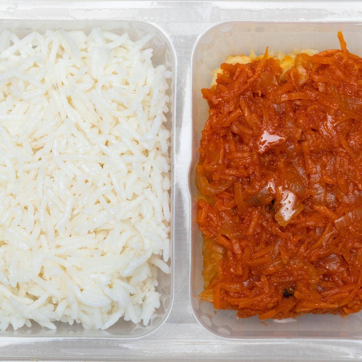 Рыба с овощами и рисом 250г