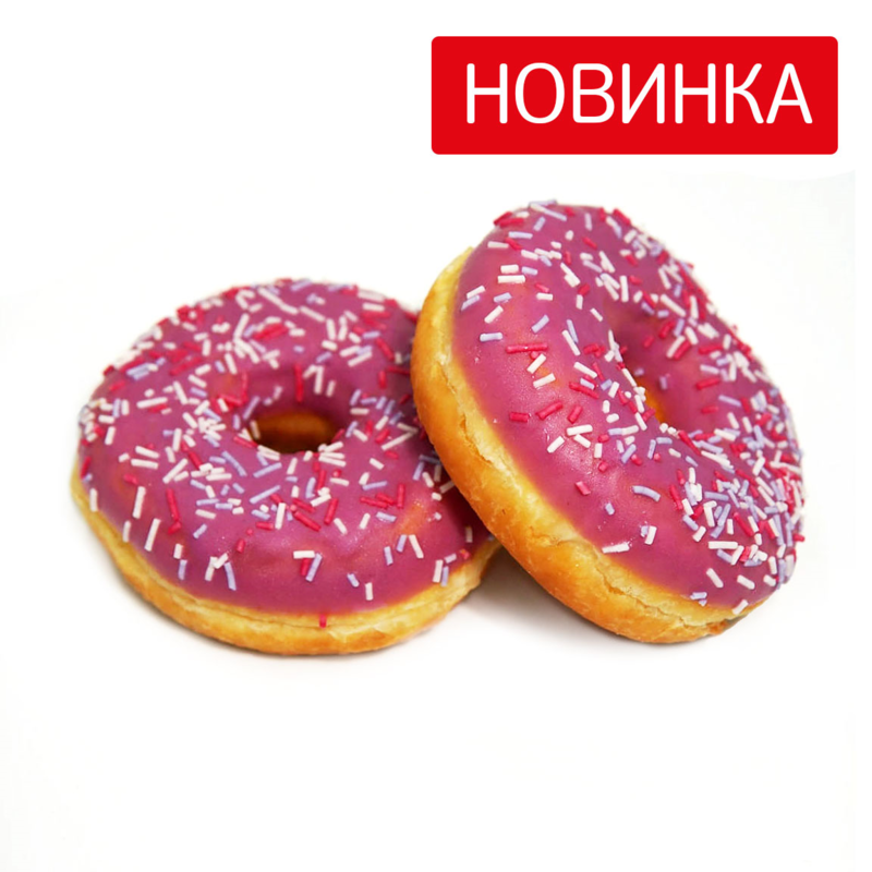 Донат с клубникой, 2 шт.