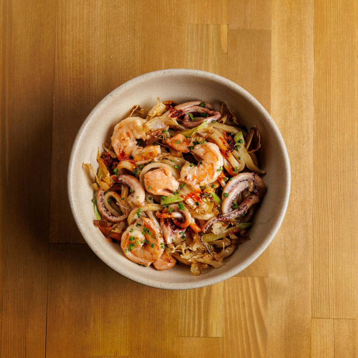 Сливочный Удон с морепродуктами