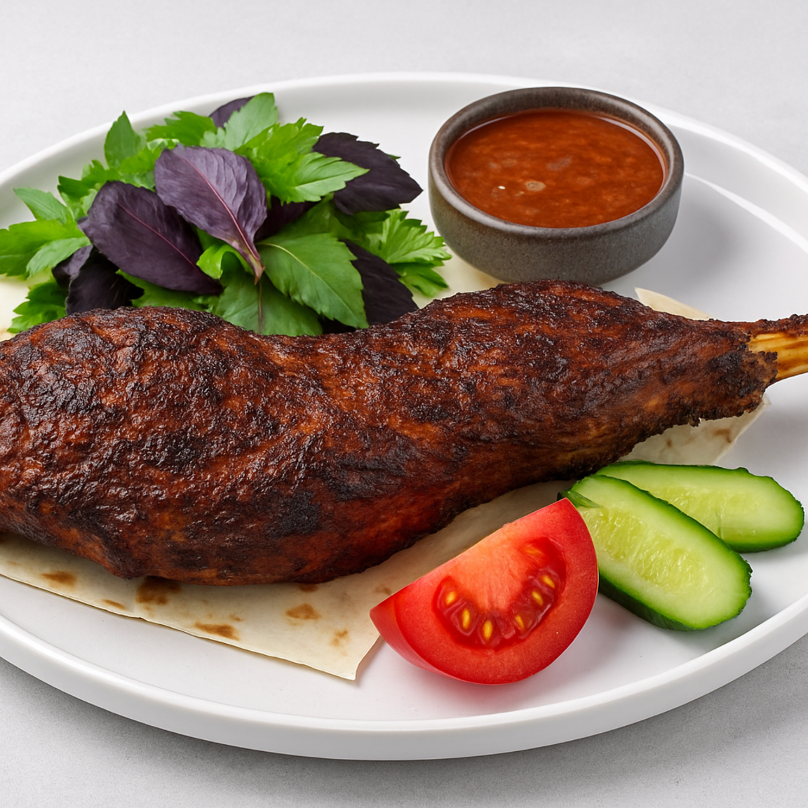 Запеченная баранья лопатка на кости