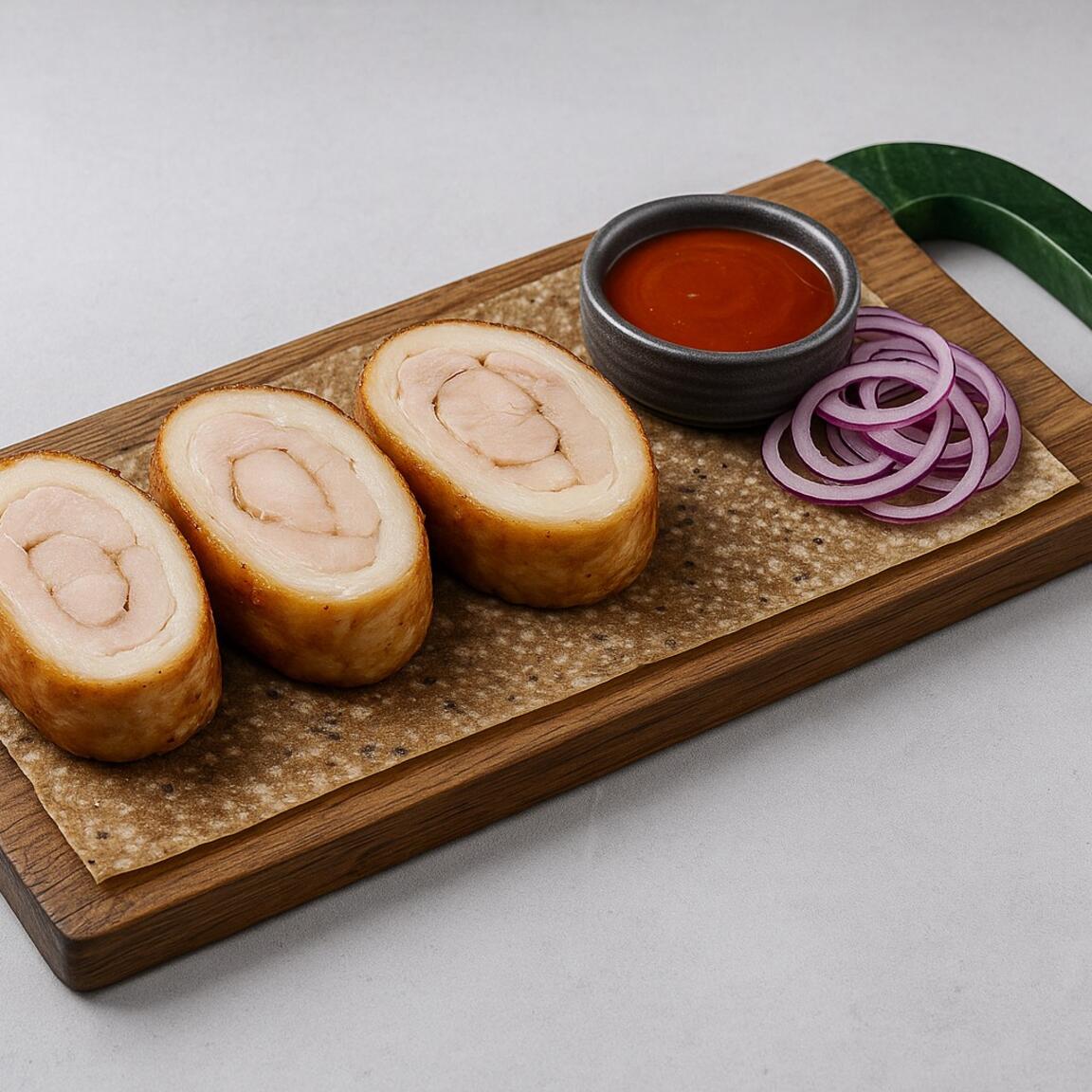 Куриные рулетики с курдюком