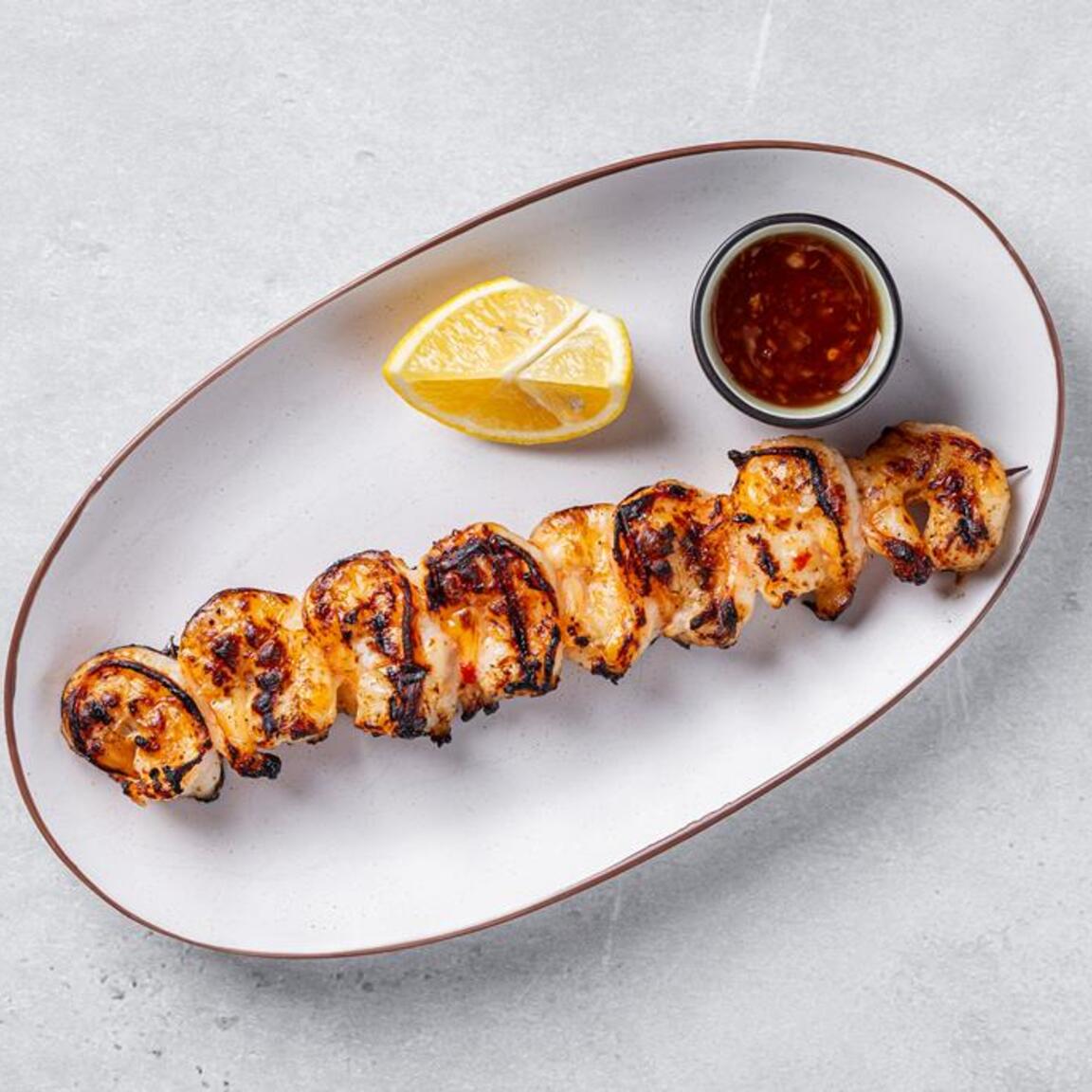 Креветки королевские на гриле