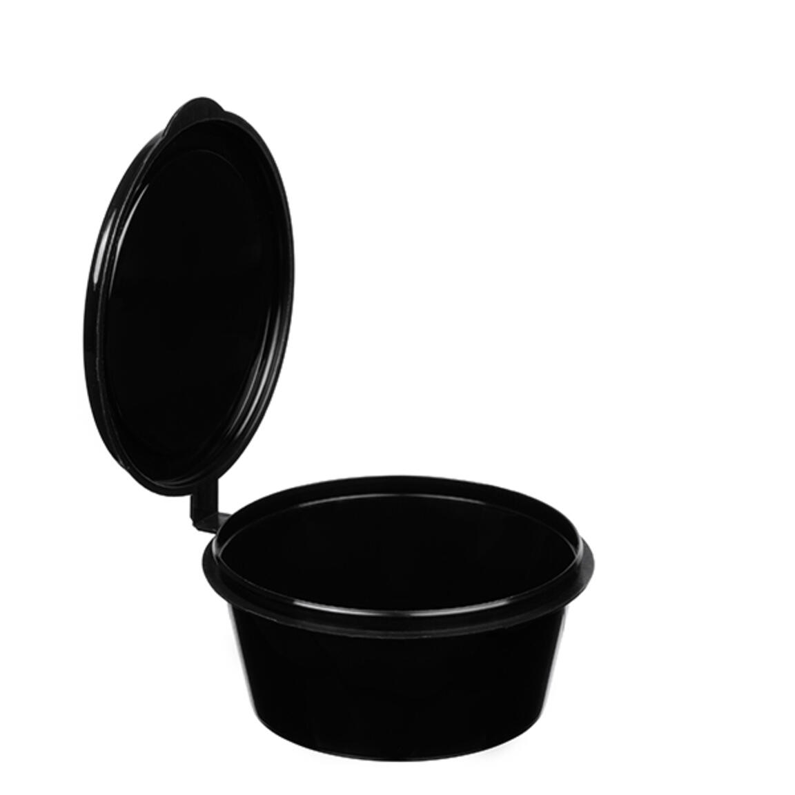 Контейнер для соусов 50мл с крышкой (2023) ЧЕРНЫЙ ВЗЛП/ОЗЛП арт.1246Ч 80шт/1200шт