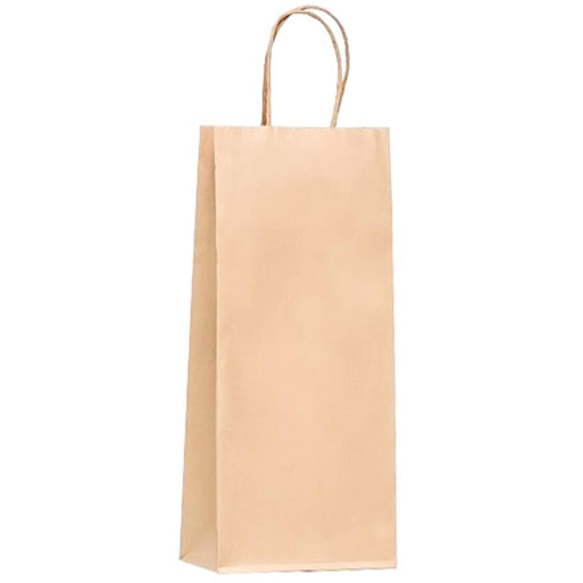 Пакет с кручеными ручками, КРАФТ под бутылку 150*80*390 1/250 арт.112214