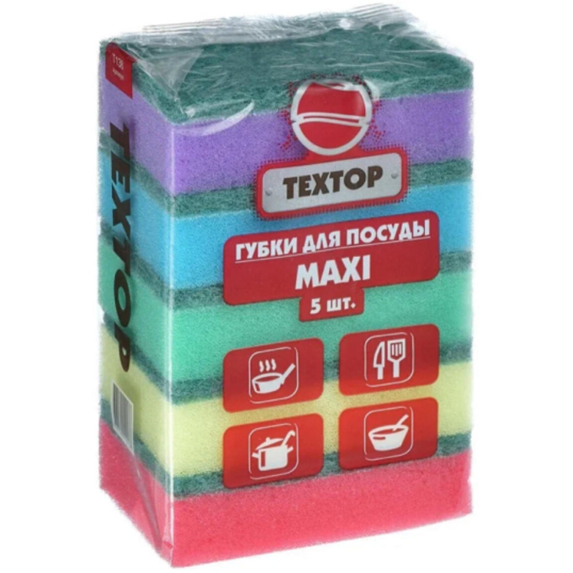 Губки д/посуды TEXOR MAXI 5шт/уп 1/50