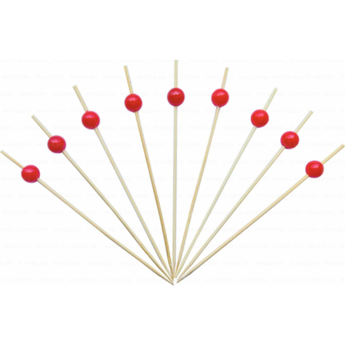 Шампур бамбук 12см "Жемчуг красный"  (40*100)