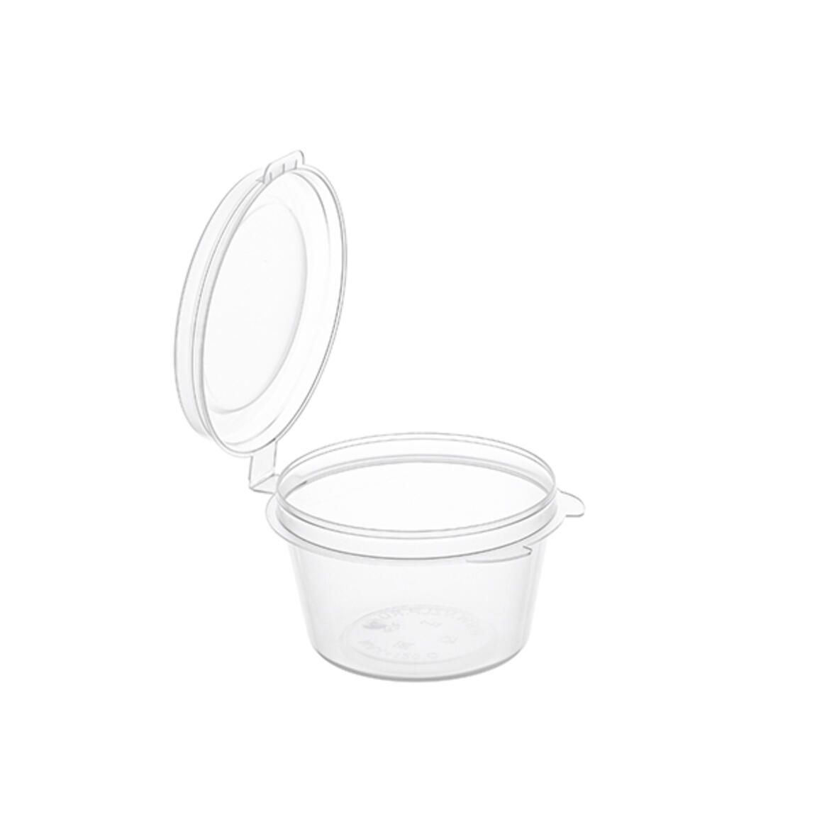 ОЗЛП/ВЗЛП Контейнер для соусов 30мл с крышкой, с упорами (2023) ПРОЗРАЧНЫЙ арт.1237П 1/80/1920