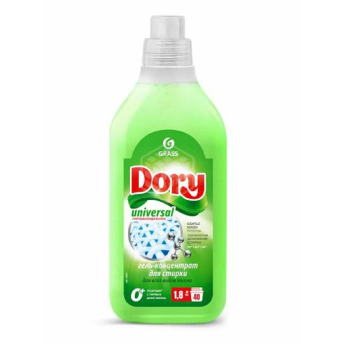 GRASS   Гель-концентрат для стирки всех видов тканей Dory (флакон 1л)1/8 арт.125866