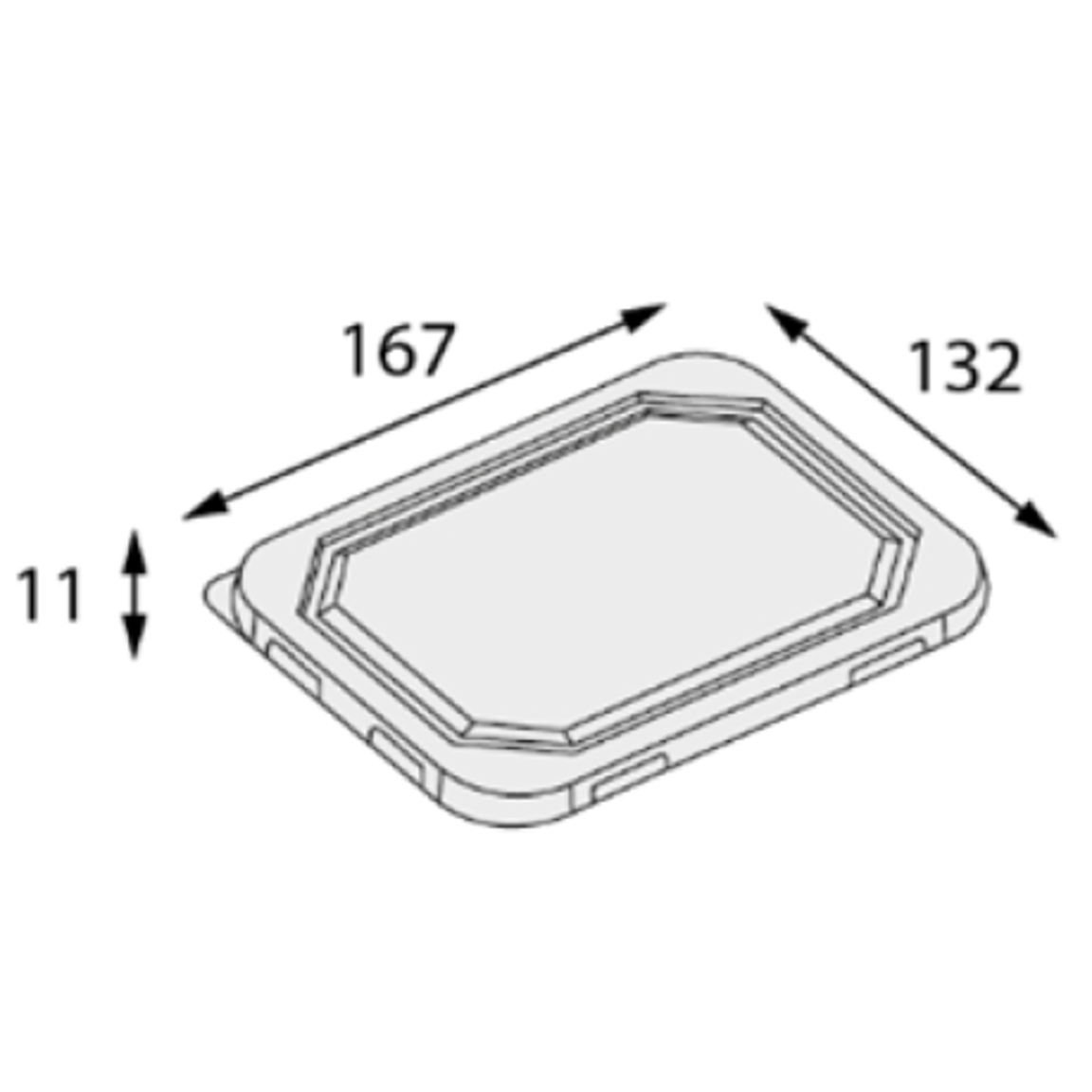 Крышка RPET плоская OSQ OCTOBOX 400 1/60/660