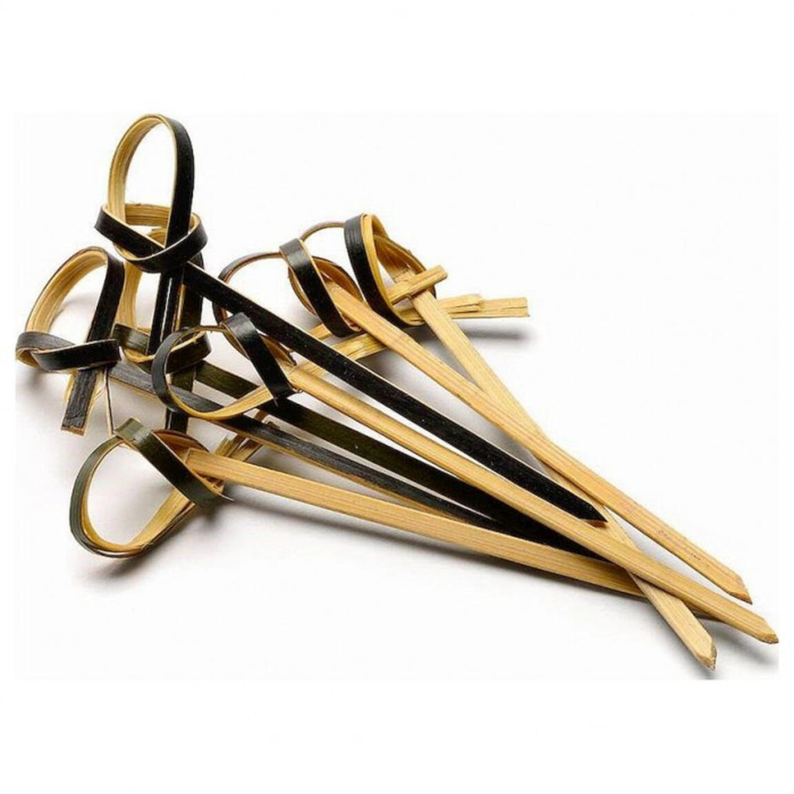 Шпажки бамбук "Узелок" ЧЕРНЫЙ" 90мм 100шт/40уп