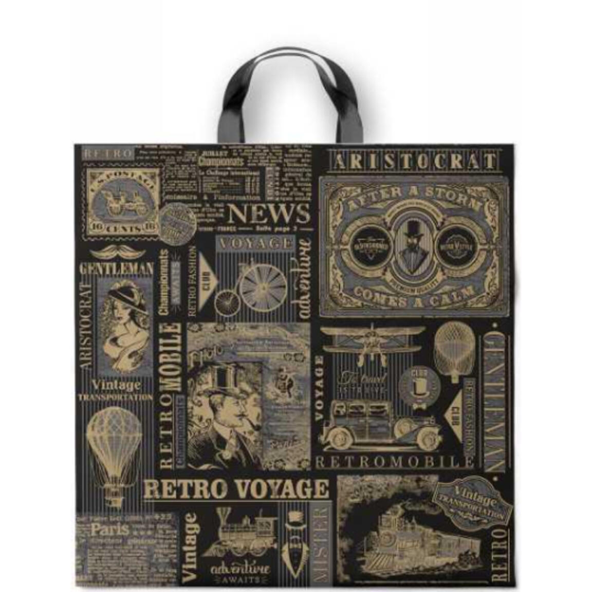 Пакет с петлевой ручкой ПВД 40х40 100мкм ИНТЕРПАК 25шт/500шт