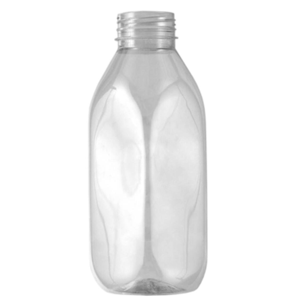 ПЭТ-бутылка бесцветная, Квадратная 1000мл D-38мм 1/84шт