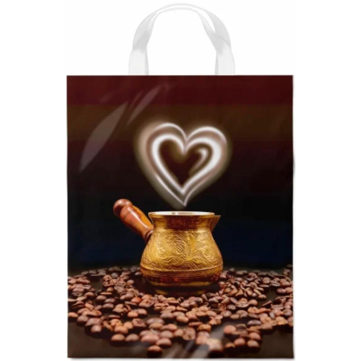 Пакет с петлевой ручкой ПВД 28х35 55мкм ИНТЕРПАК 25шт/500шт