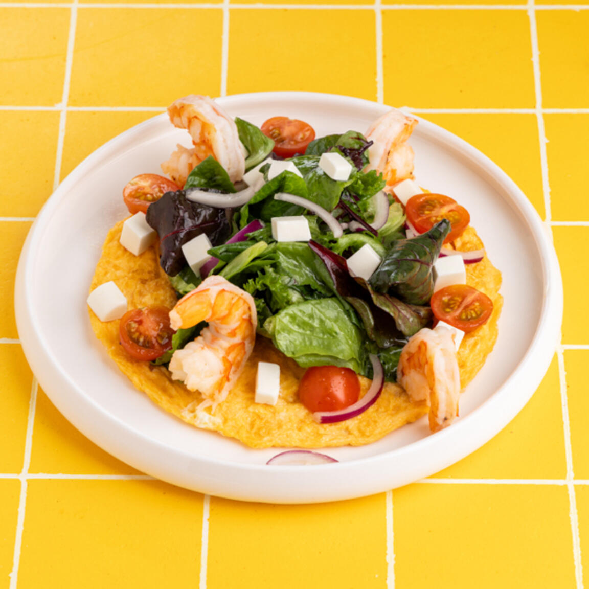 Фриттата с креветками