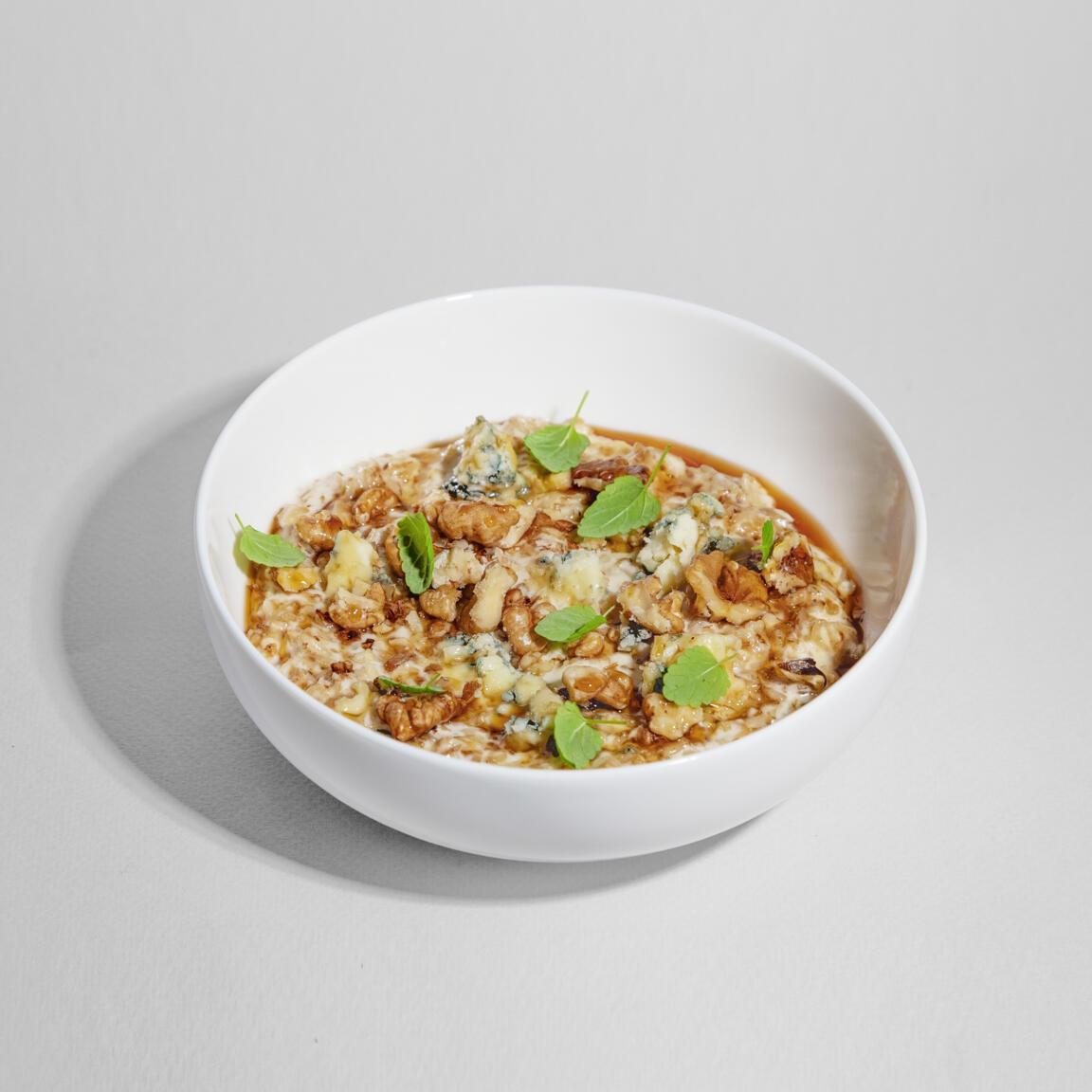 Каша овсяная с горгонзолой и медом