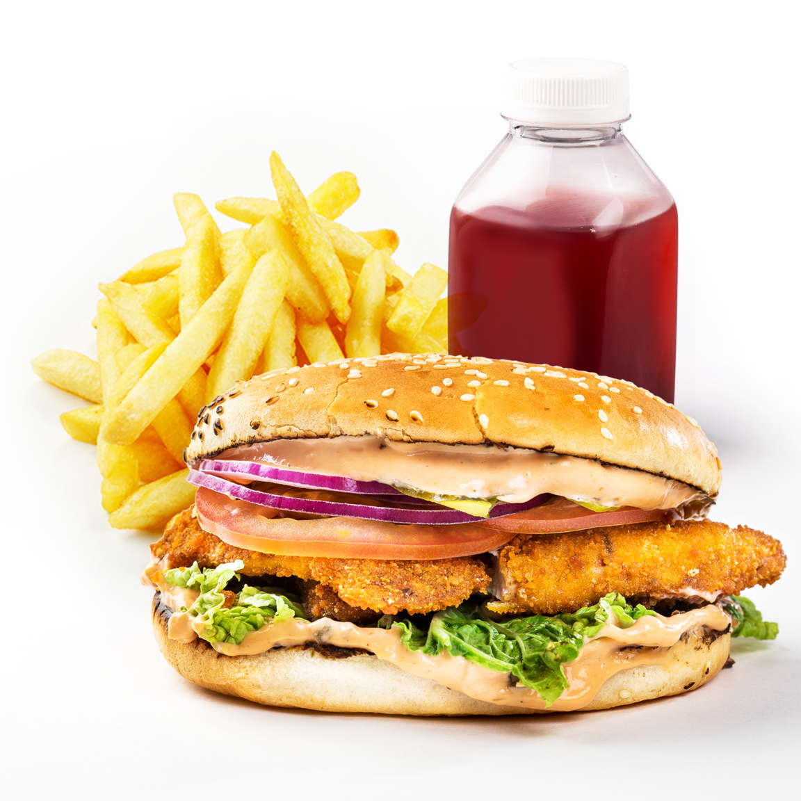 Комбо Чикен бургер