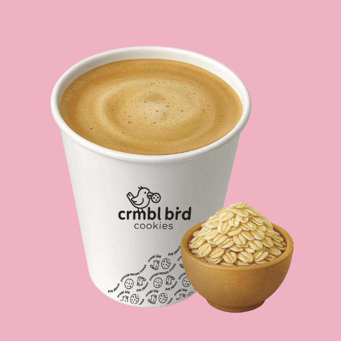 Кофе ФлэтУайт на овсянном молоке (250мл.)