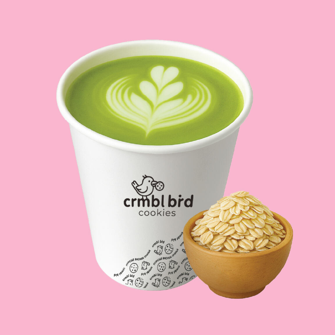 Матча Латте на овсянном молоке