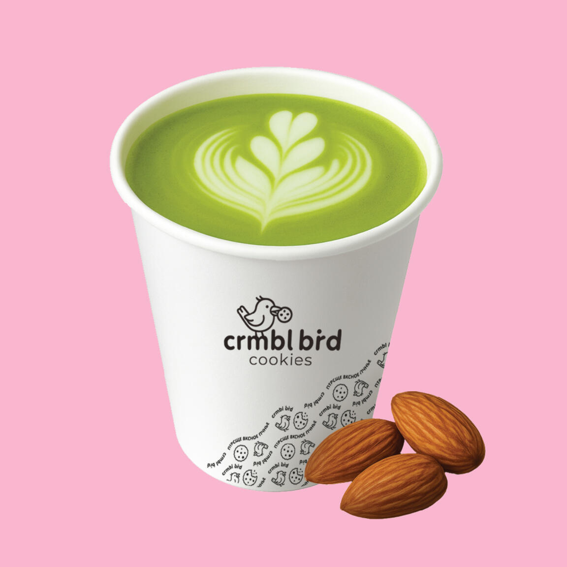 Матча Латте на миндальном молоке