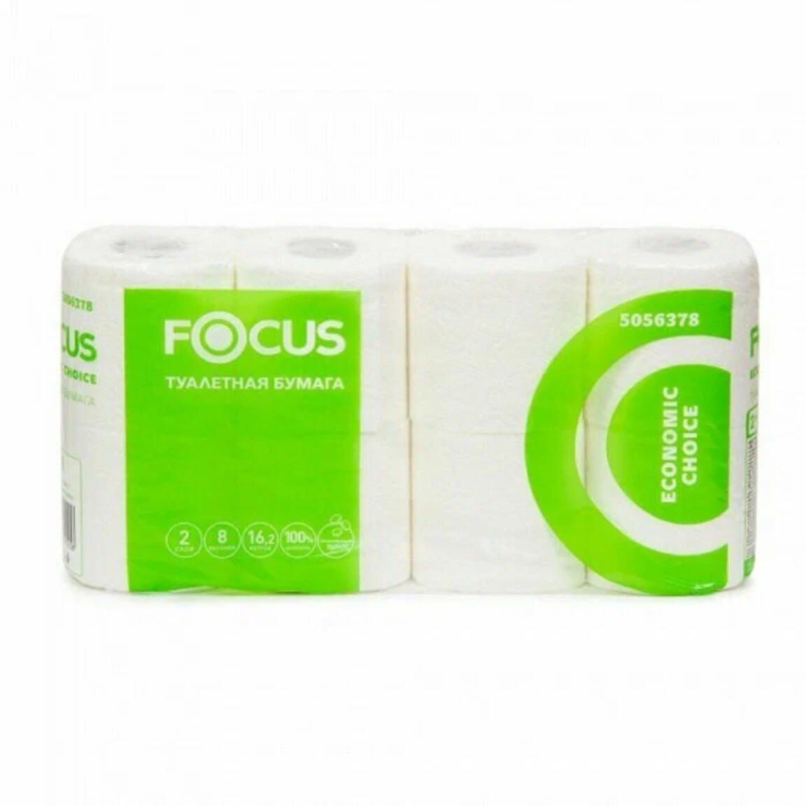 Туалетная бумага  2сл, 8рул, FOCUS Economic Choice  32гр/м2 8рулона/8уп