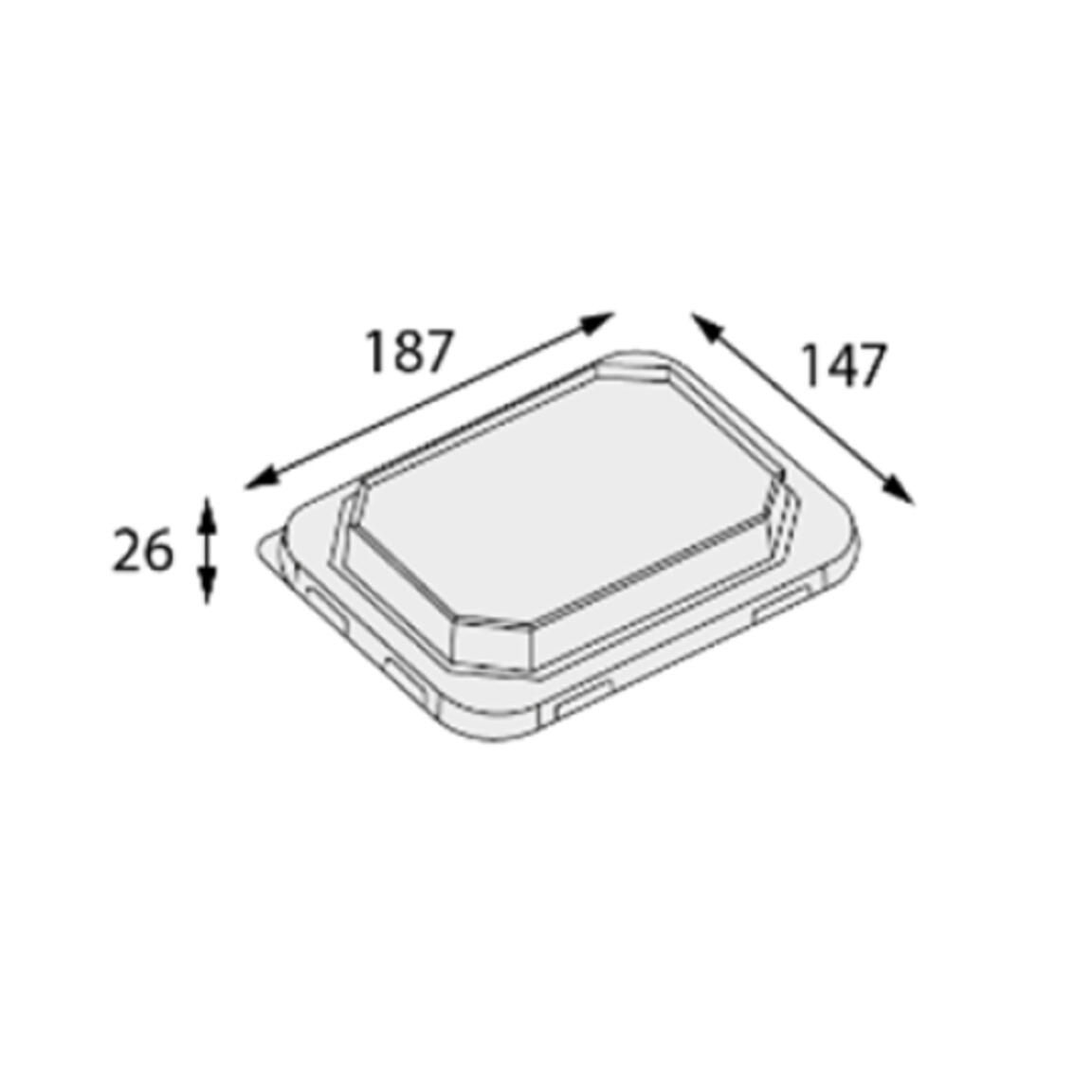 Крышка RPET полукупол OSQ OCTOBOX 500 1/70/560