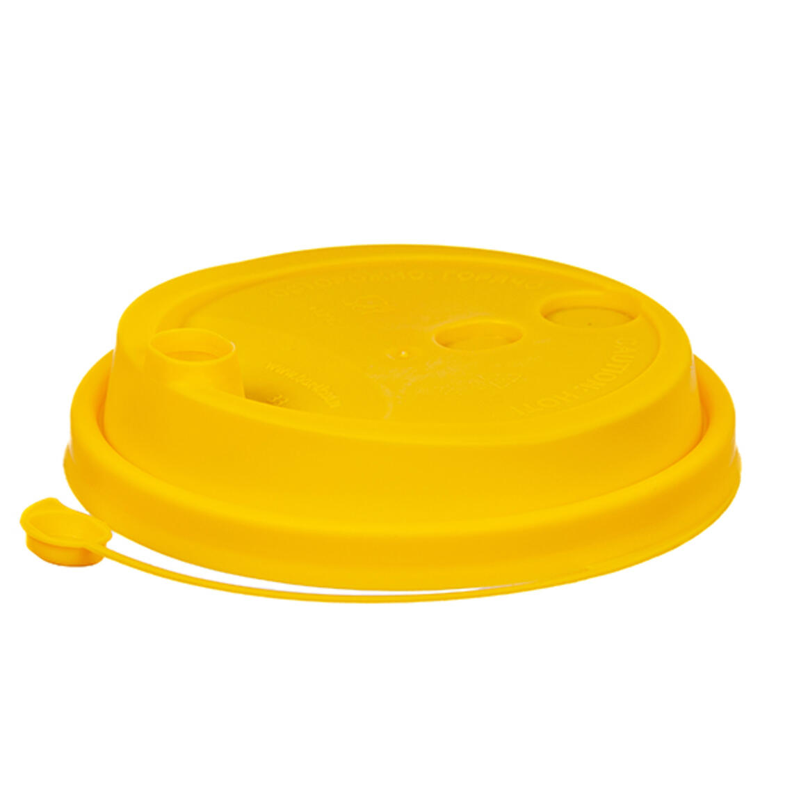 Крышка с питейником ОЗЛП 90 мм, Матовая Желтая, арт.3001М/Ж, 1/50/1000.