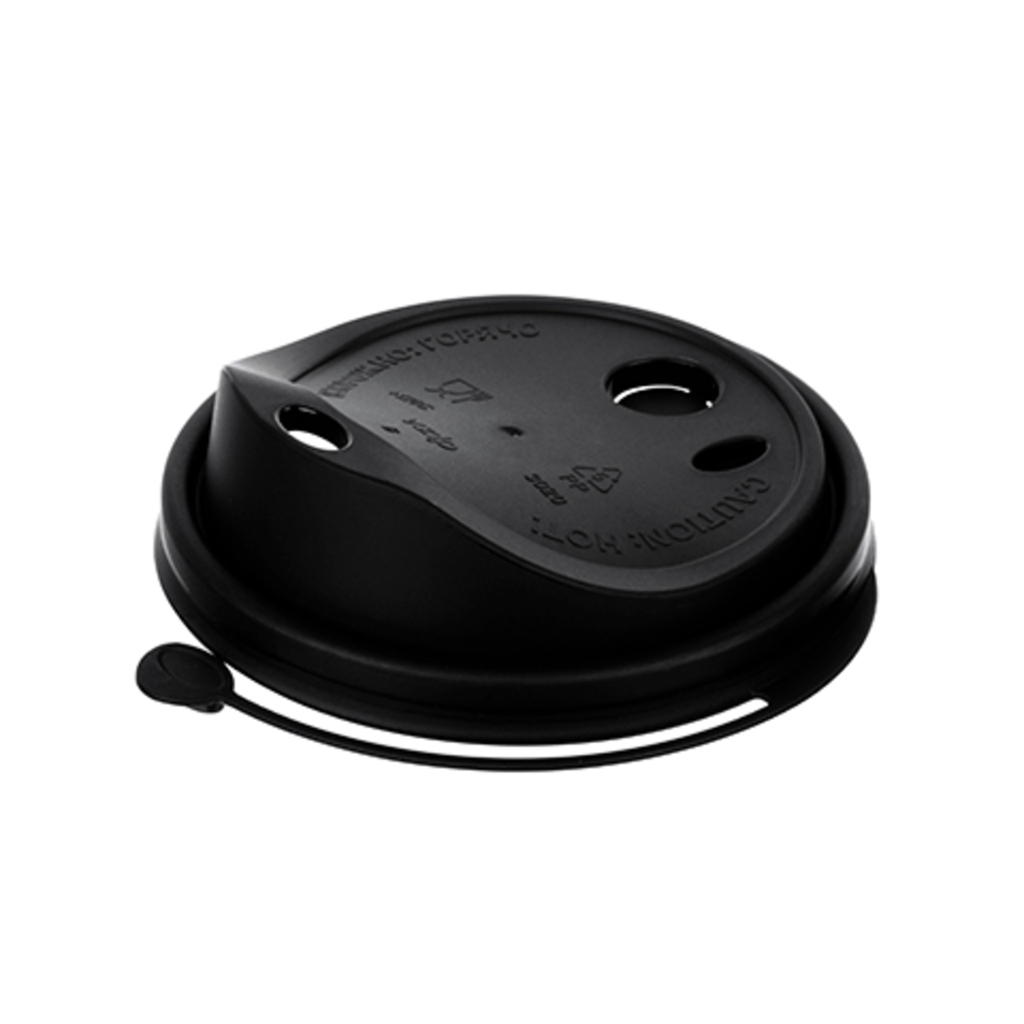 Крышка с питейником ОЗЛП 80 мм, Черная Утенок, арт.3020М/Ч, 50шт/1000шт.