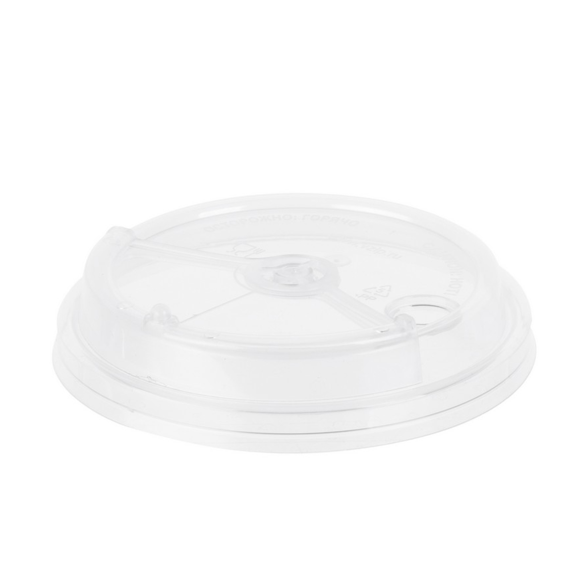 Крышка для стакана тип Б с Прозрачной заглушкой, 90 мм. ОЗЛП арт.3004, 1/600.