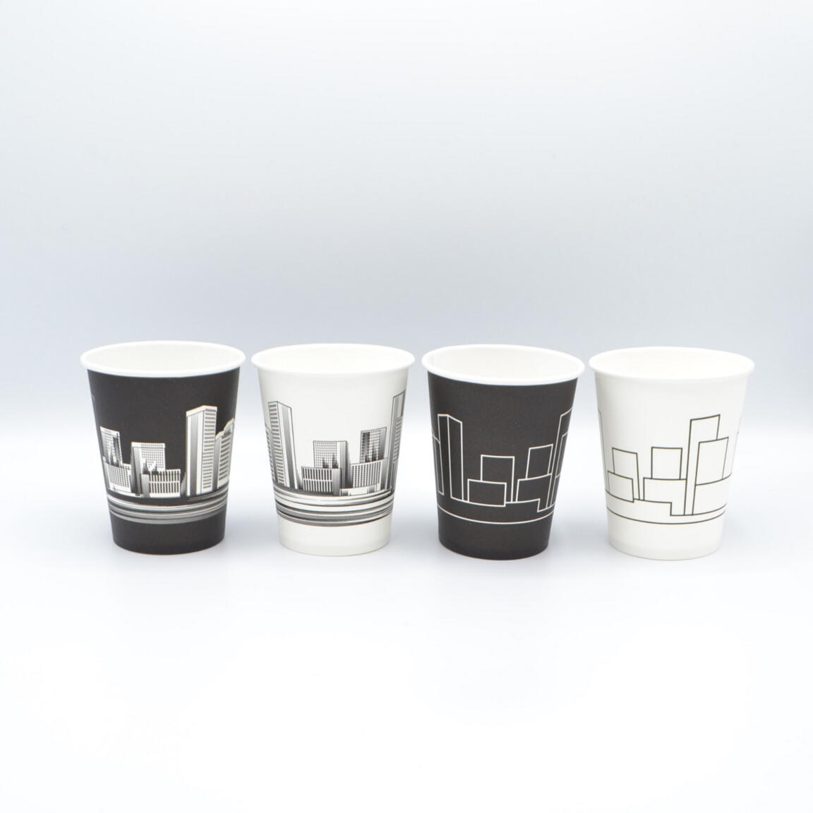 Стакан бумажный ЛигаПак 250мл НЕБОСКРЁБЫ 50шт/1000шт