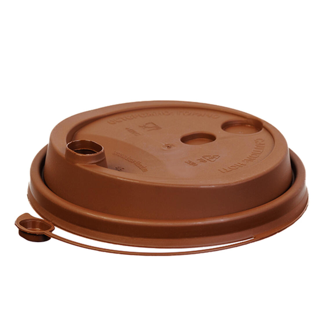 Крышка с питейником ОЗЛП 90 мм, Матовая Коричневая, арт.3001М/Кор, 1/50/1000.