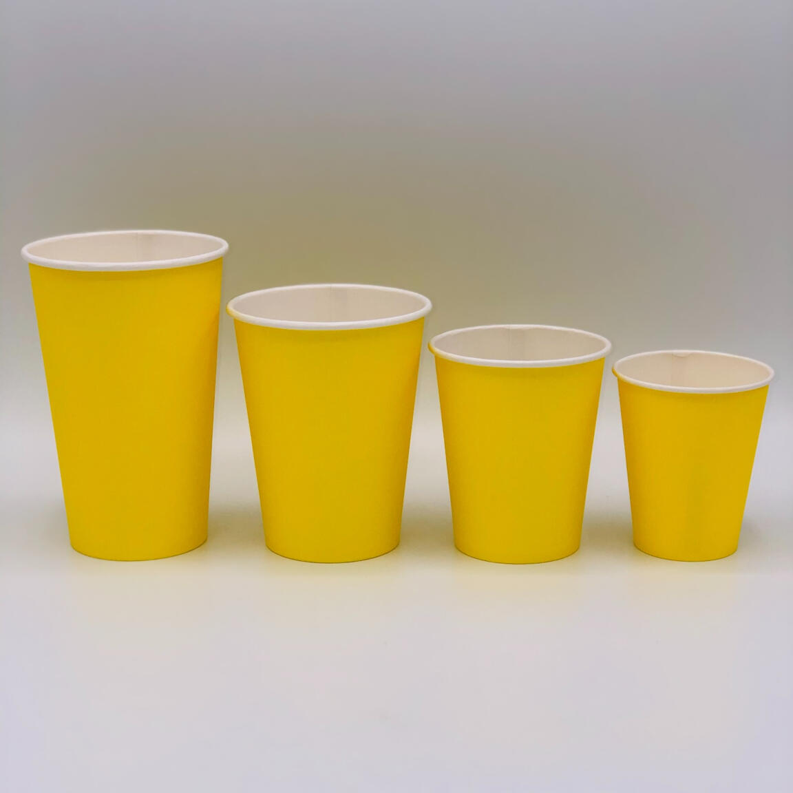 Стакан бумажный 350 мл, ЛигаПак ЖЕЛТЫЙ, 50шт/1000шт.