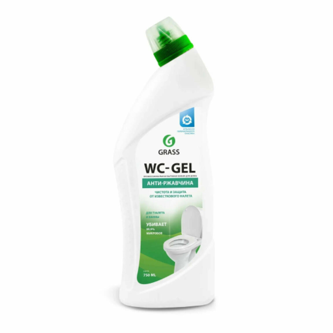 GRASS   Средство для чистки сантехники "WC-Gel" (флак. 750 мл) 1/12 арт.219175