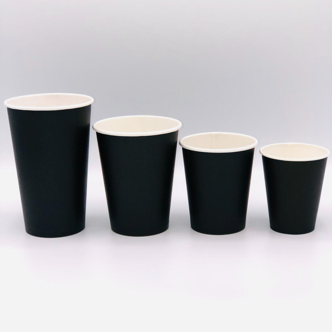 Стакан бумажный 400 мл, ЛигаПак ЧЕРНЫЙ, 50шт/1000шт.