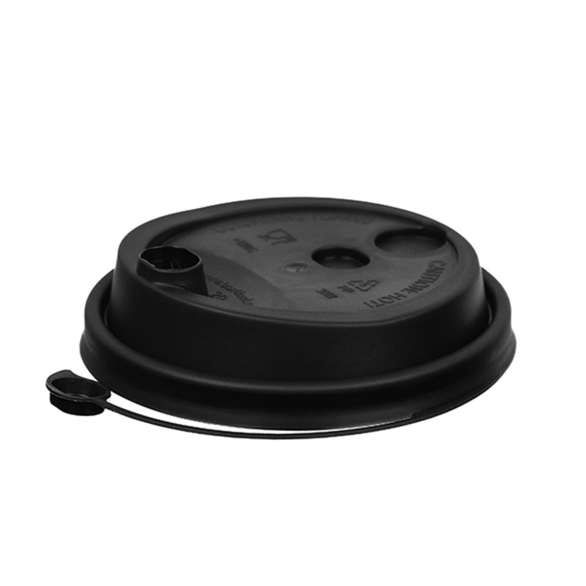 Крышка с питейником ОЗЛП 80 мм, Матовая Черная, арт.3002М/Ч, 1/50/1000.