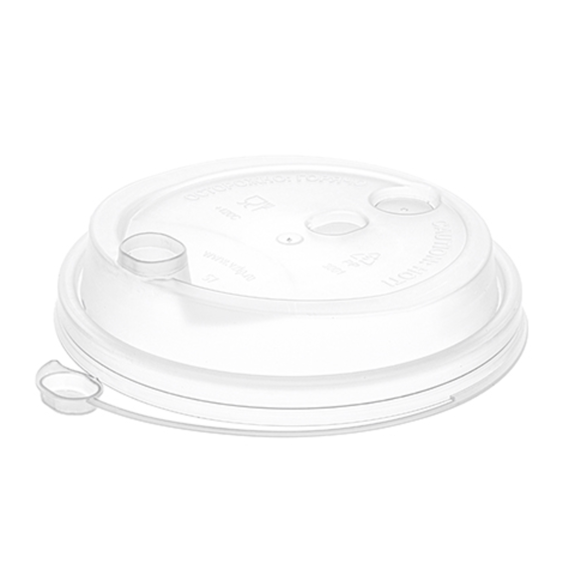 Крышка с питейником ОЗЛП 90 мм, Матовая Прозрачная, арт.3001М/П, 1/50/1000.