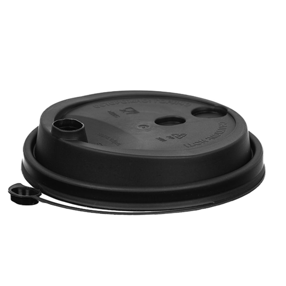 Крышка с питейником ОЗЛП 90 мм, Матовая Черная, арт.3001М/Ч, 1/50/1000.