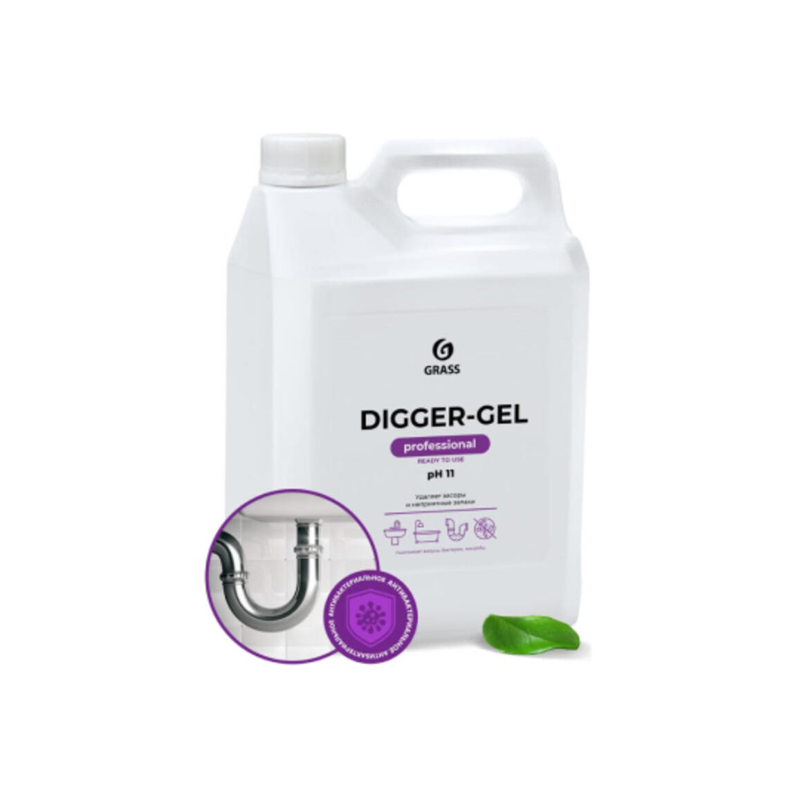 GRASS Гель для чистки труб Digger Gel (кан. 5,3кг (Ph11) 1/4 арт.125206