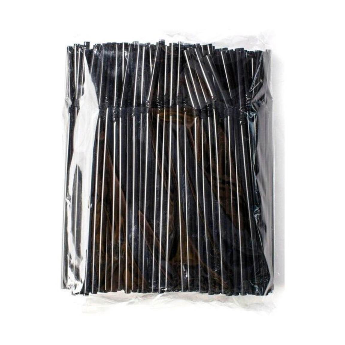 Трубочка для коктейля 5х210 черная с изгибом 250шт/48уп