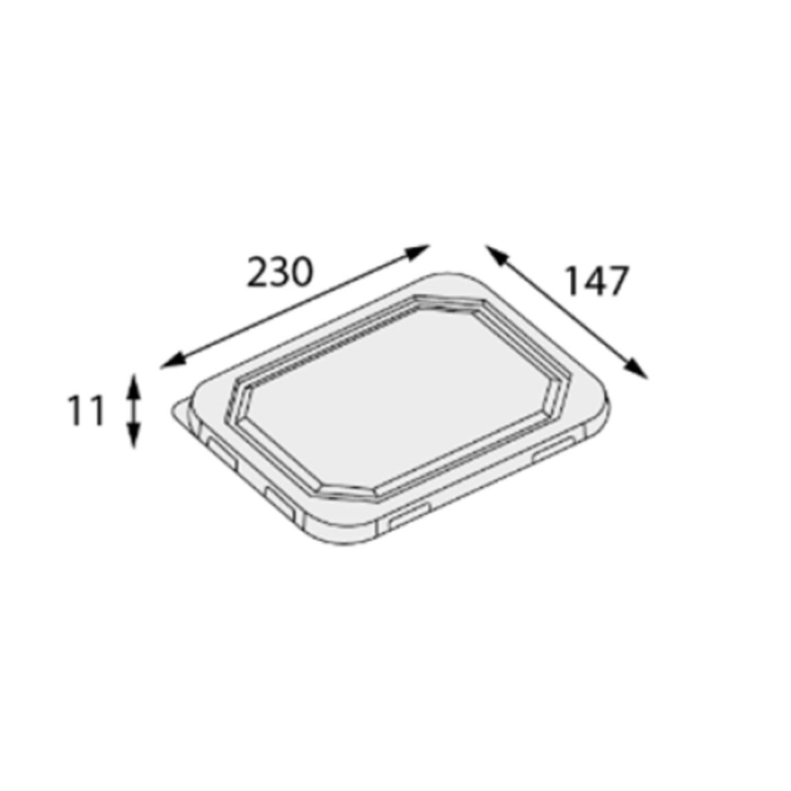 Крышка RPET плоская OSQ OCTOBOX 800 1/50/400