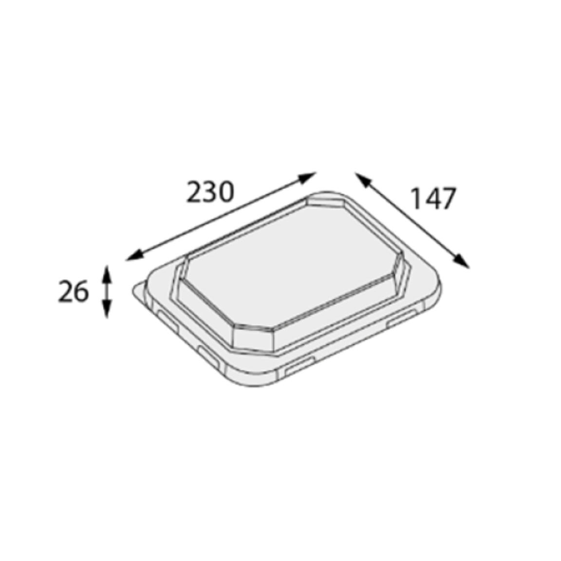Крышка RPET полукупол OSQ OCTOBOX 800 1/50/400